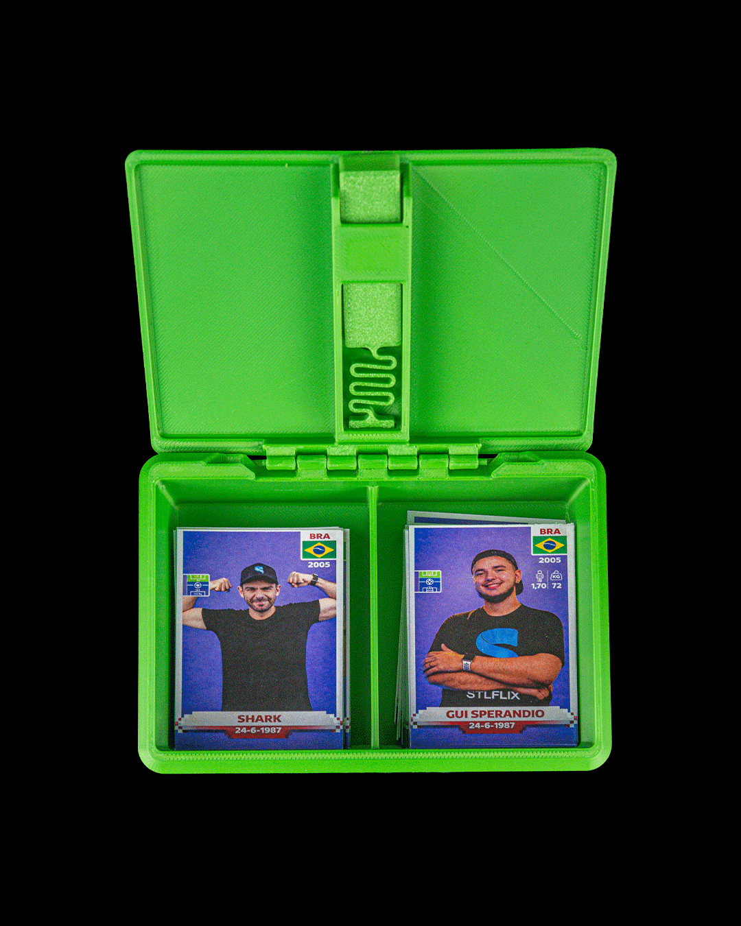 Collector's Pitch Sticker Box — vista cenital