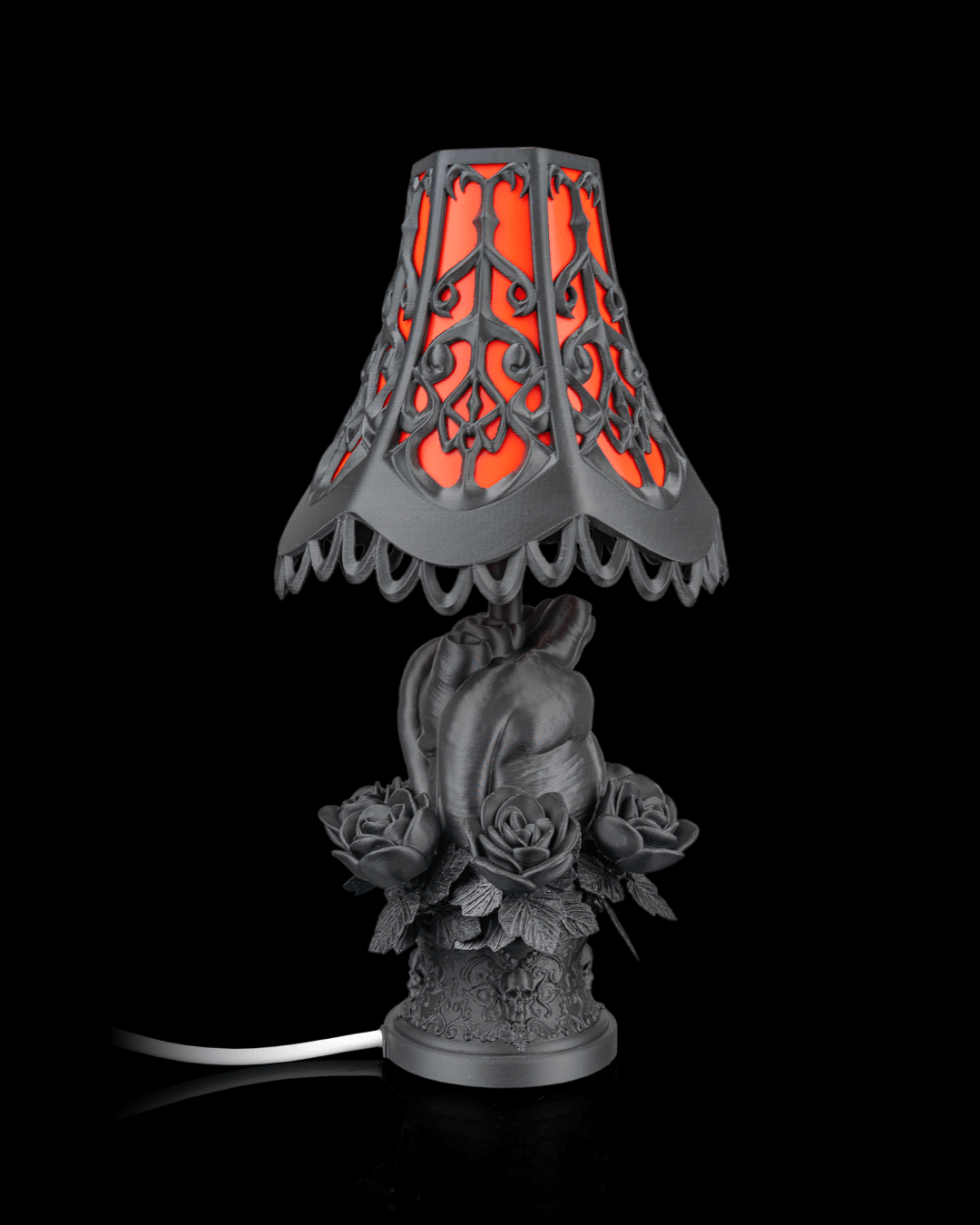 Black Heart Lampshade — vista superior