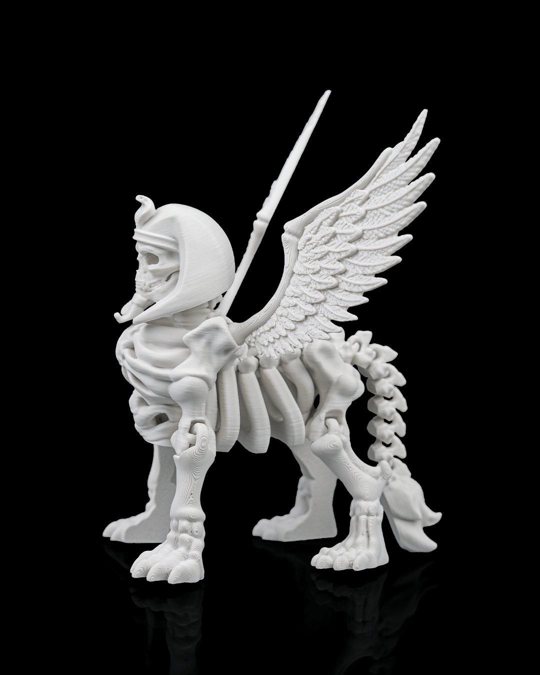 Sphinx Skeleton — detalle cabeza