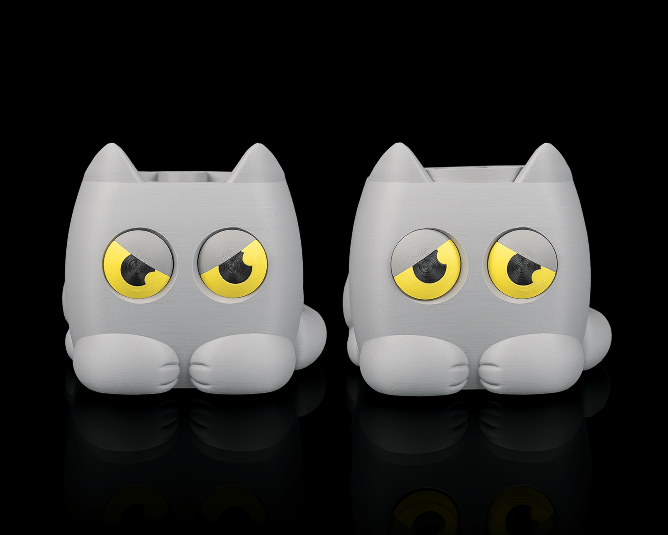 Grumpy Kitty Planter — perfil lateral