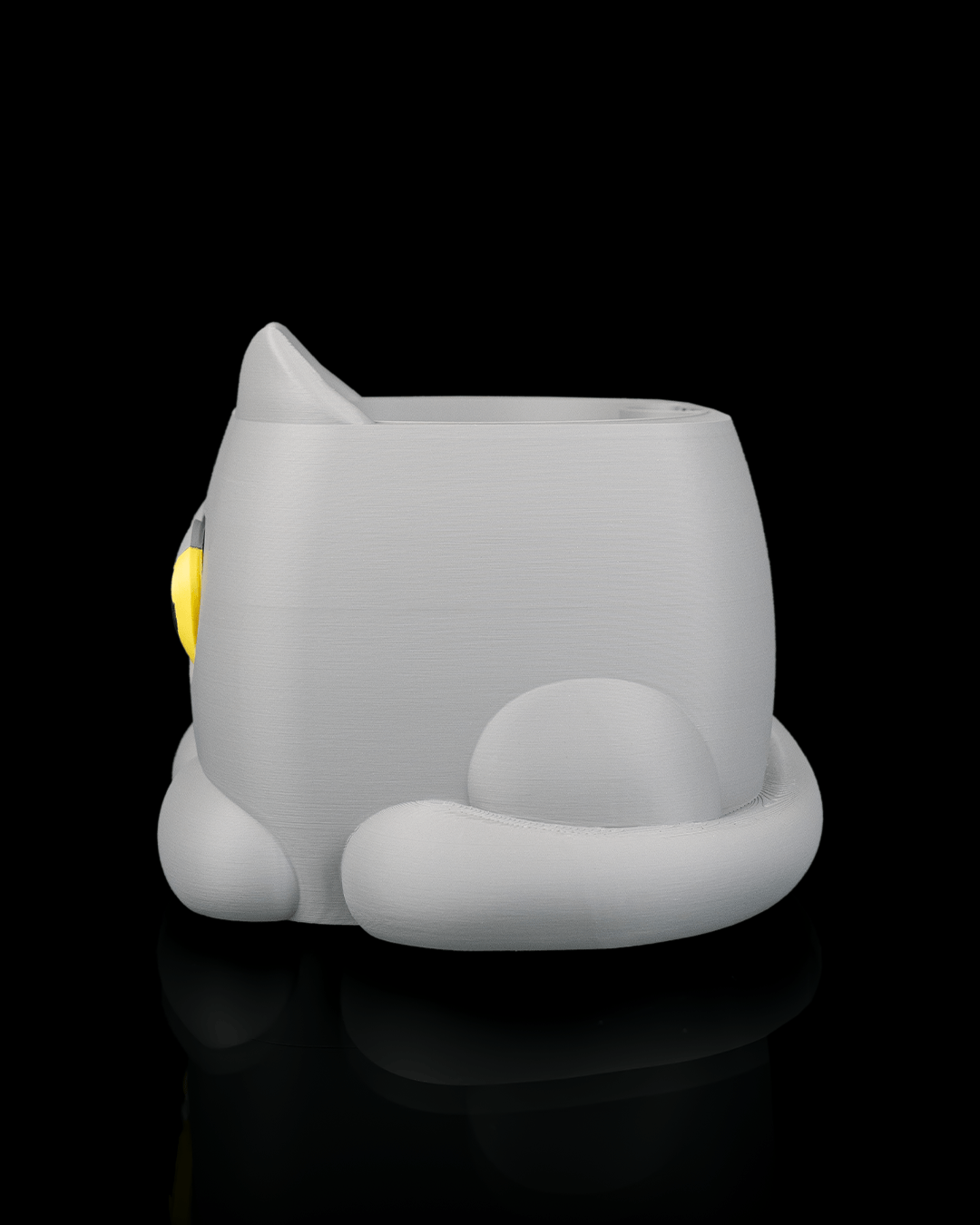 Grumpy Kitty Planter — vista trasera