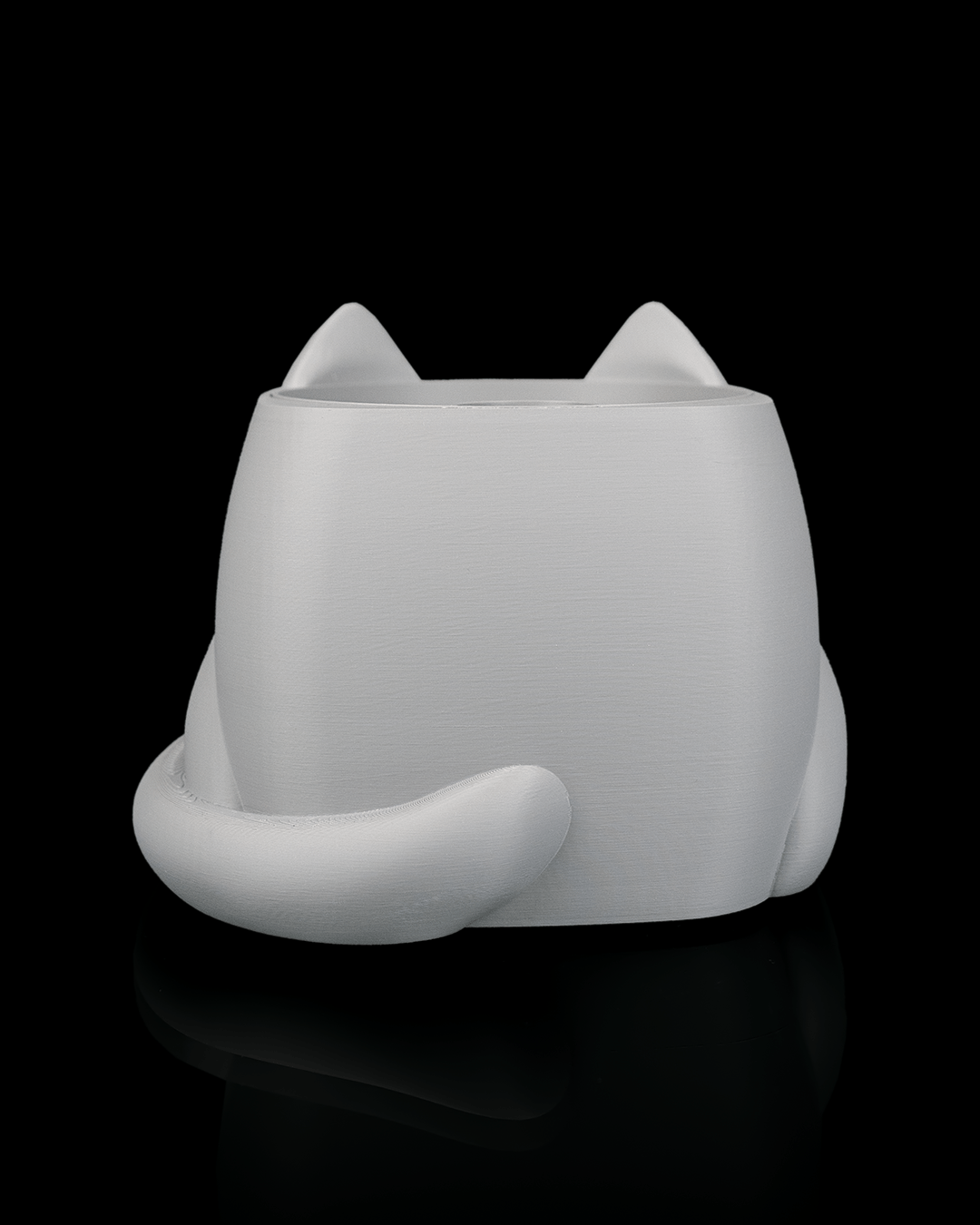 Grumpy Kitty Planter — detalle facial