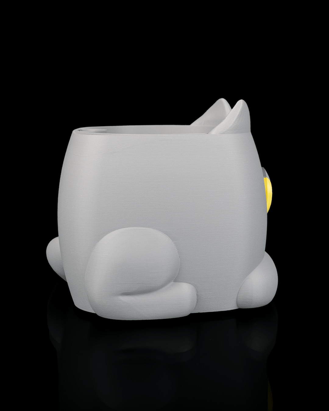 Grumpy Kitty Planter — vista superior