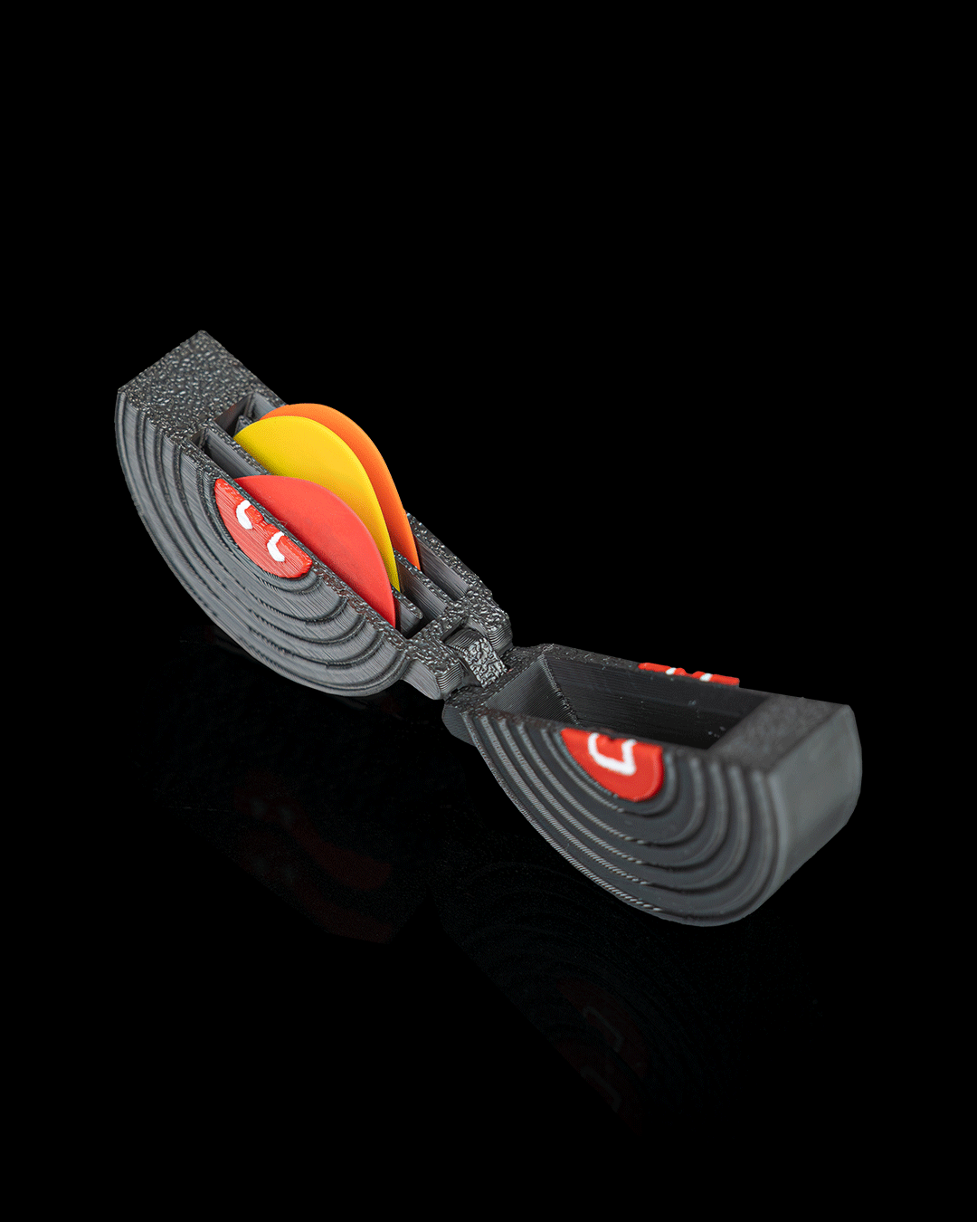 Pocket Vinyl Pick Holder And Keychain — conjunto